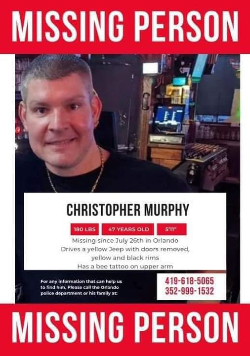 Christopher Murphy Missing: Help Find Orlando, FL Community Member